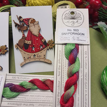 Load image into Gallery viewer, Santa in Decorative Sled with Reindeer too - Christmas Brooch.