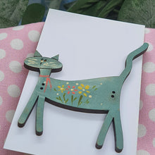 Load image into Gallery viewer, Le Jardin Pink Cat - Wood Button
