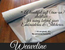 Load image into Gallery viewer, Weaveline Stabiliser for your embroidery.