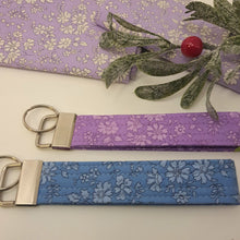 Load image into Gallery viewer, Handmade Liberty Tana Lawn Keyring - Keyfob - Wristlet - LILAC