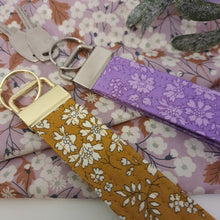 Load image into Gallery viewer, Handmade Liberty Tana Lawn Keyring - Keyfob - Wristlet - MUSTARD
