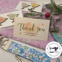 Load image into Gallery viewer, Handmade Liberty Tana Lawn Keyring - Keyfob - Wristlet - Green, Red & Gold