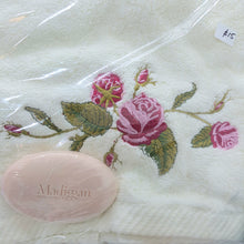 Load image into Gallery viewer, Ladies Rose Embroidered Hand Towel