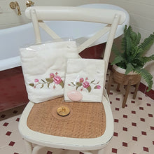 Load image into Gallery viewer, Ladies Rose Embroidered Hand Towel