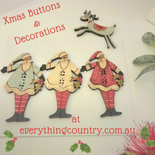 Load image into Gallery viewer, Holly Santa Set of 3