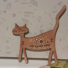Load image into Gallery viewer, Le Jardin Pink Cat - Wood Button