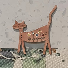 Load image into Gallery viewer, Le Jardin Pink Cat - Wood Button