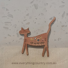 Load image into Gallery viewer, Le Jardin Pink Cat - Wood Button