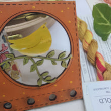 Load image into Gallery viewer, Embroidery Thread Holder - ORANGE & YELLOW BIRD