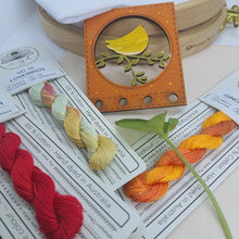 Load image into Gallery viewer, Embroidery Thread Holder - ORANGE & YELLOW BIRD