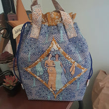 Load image into Gallery viewer, The Blithe Bucket Bag Pattern & Grape/Purple TILDA Hometown Fabric Packs