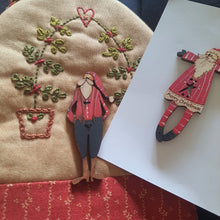 Load image into Gallery viewer, Merry Christmas Santa Button with Star cut-out