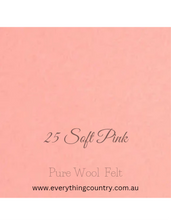 Load image into Gallery viewer, Wool Felt Sheet Colour No.25 Soft Pink (Pure Wool Felt)