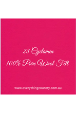 Load image into Gallery viewer, Wool Felt Sheet Colour No. 28 Cyclamen