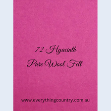 Load image into Gallery viewer, Wool Felt Sheet Colour No. 72 Hyacinth (Pure Wool Felt)