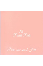 Load image into Gallery viewer, Wool Felt Sheet Colour No. 76 Pastel Pink