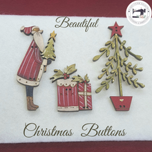 Load image into Gallery viewer, Handpainted Christmas Buttons by Theodora Cleave - as per this photo