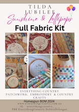 Load image into Gallery viewer, Homespun BOM 2024 Sunshine and Lollipops Quilt design by Anni Downs ... featuring the NEW Tilda Jubilee fabric range.