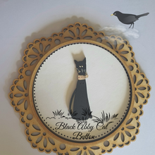 Load image into Gallery viewer, Black Abby Cat - wood button