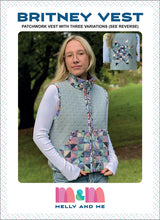 Load image into Gallery viewer, Britney Vest Pattern by Melly and Me includes 3 variations - LINEN COVER VERSION