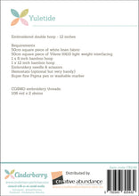 Load image into Gallery viewer, Yuletide Double Hoop Embroidery Wreath pattern by Cinderberry Stitches