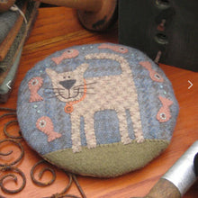 Load image into Gallery viewer, Claude the Cat Pincushion by Hatched and Patched