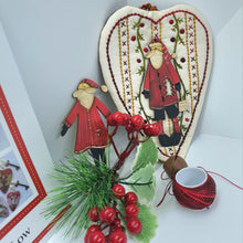 Load image into Gallery viewer, Festive Trinkets Pattern & 12cm Wood Santa Button Set