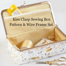Load image into Gallery viewer, Kiss Clasp Sewing Box Pattern & Wire Bag Frame Set