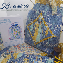 Load image into Gallery viewer, The Blithe Bucket Bag Pattern & Grape/Purple TILDA Hometown Fabric Packs