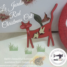 Load image into Gallery viewer, Le Jardin Pink Cat - Wood Button