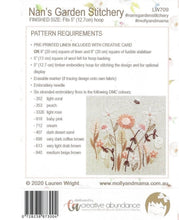 Load image into Gallery viewer, Nans Garden Floral Embroidery Pattern by Molly and Mama AUTUMN VERSION