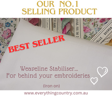Load image into Gallery viewer, Weaveline Stabiliser for your embroidery.
