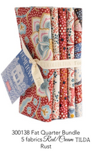 Load image into Gallery viewer, The Blithe Bucket Bag Pattern & Rust Red TILDA Hometown Fabric Packs