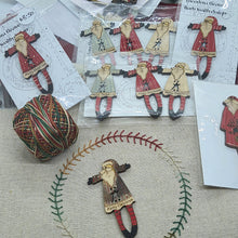 Load image into Gallery viewer, Merry Christmas Santa Button with Star cut-out