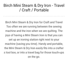 Load image into Gallery viewer, Birch Mini Steam Iron