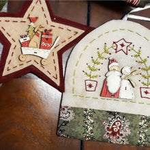 Load image into Gallery viewer, Just Us- Wood Santa & Snowman Christmas Brooch