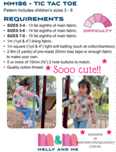 Load image into Gallery viewer, Tic Tac Toe Children's Patchwork Jacket Pattern by Melly and Me