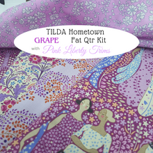 Load image into Gallery viewer, The Blithe Bucket Bag Pattern & Grape/Purple TILDA Hometown Fabric Packs