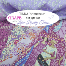 Load image into Gallery viewer, The Blithe Bucket Bag Pattern & Grape/Purple TILDA Hometown Fabric Packs