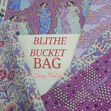 Load image into Gallery viewer, The Blithe Bucket Bag Pattern & Grape/Purple TILDA Hometown Fabric Packs