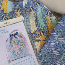 Load image into Gallery viewer, The Blithe Bucket Bag Pattern & Blue TILDA Hometown Fabric Pack