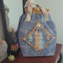 Load image into Gallery viewer, The Blithe Bucket Bag Pattern & Grape/Purple TILDA Hometown Fabric Packs