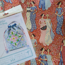 Load image into Gallery viewer, The Blithe Bucket Bag Pattern & Rust Red TILDA Hometown Fabric Packs