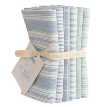 Load image into Gallery viewer, Tilda Tea Towel Basics Fat Quarter Bundle Blue/Teal