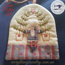 Load image into Gallery viewer, Merry Christmas Santa Button with Star cut-out