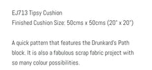 Load image into Gallery viewer, Tipsy Cushion Pattern & Template Set