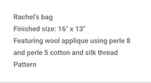 Load image into Gallery viewer, Rachel's Bag Pattern by Wendy Williams