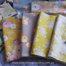 Load image into Gallery viewer, Tilda Sunday Brunch Fat Quarter Pack Grey Yellow