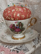Load image into Gallery viewer, Vintage ChinaTeacup Pincushions- handmade by me.