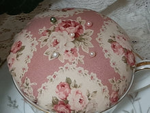 Load image into Gallery viewer, Heirloom ChinaTeacup Pincushions- handmade.